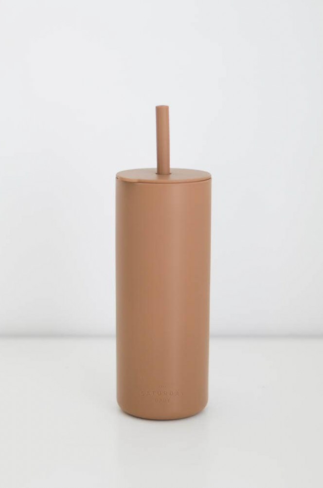 Silicone Tumbler with Straw